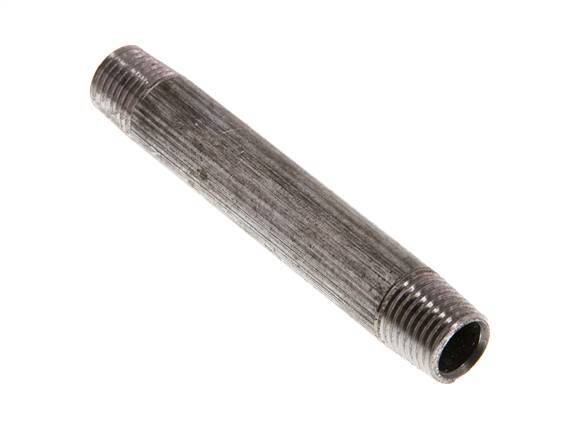 R 1/4'' Zinc plated Steel Double Pipe Nipple 50 Bar DIN 2982 - 80mm [2 Pieces]