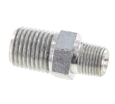 1/8'' NPT x 1/4'' NPT Zinc plated Steel Double Nipple 375 Bar - Hydraulic [2 Pieces]