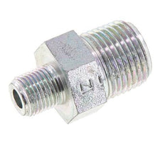1/8'' NPT x 3/8'' NPT Zinc plated Steel Double Nipple 210 Bar - Hydraulic