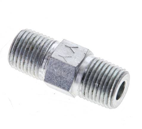 1/8'' NPT Zinc plated Steel Double Nipple 345 Bar - Hydraulic [2 Pieces]
