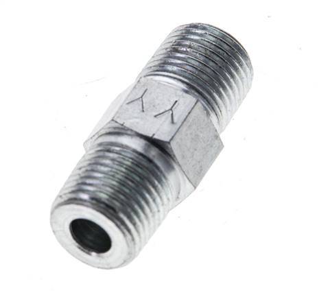 1/8'' NPT Zinc plated Steel Double Nipple 345 Bar - Hydraulic [2 Pieces]