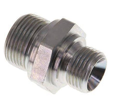 G 3/4'' x G 1/2'' Zinc plated Steel Double Nipple 400 Bar - Hydraulic