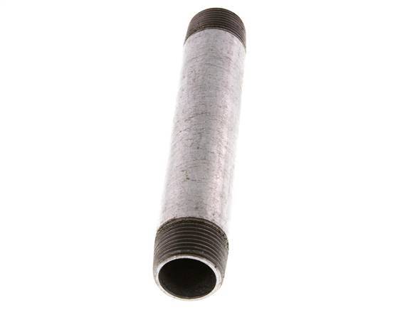 R 3/4'' Zinc plated Steel Double Pipe Nipple 50 Bar DIN 2982 - 150mm [5 Pieces]