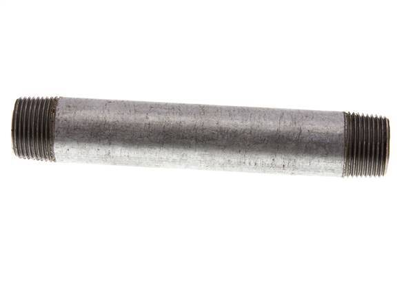 R 3/4'' Zinc plated Steel Double Pipe Nipple 50 Bar DIN 2982 - 150mm [5 Pieces]