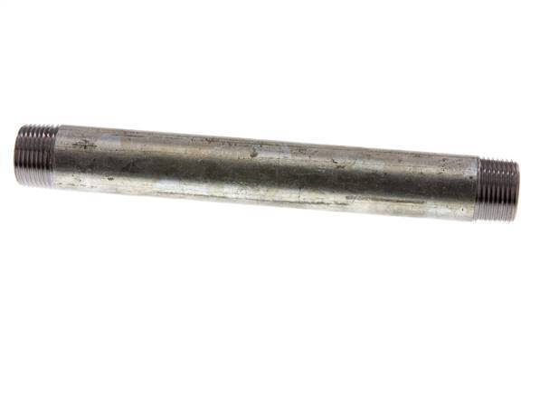 R 3/4'' Zinc plated Steel Double Pipe Nipple 50 Bar DIN 2982 - 200mm [2 Pieces]