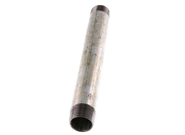 R 3/4'' Zinc plated Steel Double Pipe Nipple 50 Bar DIN 2982 - 200mm [2 Pieces]