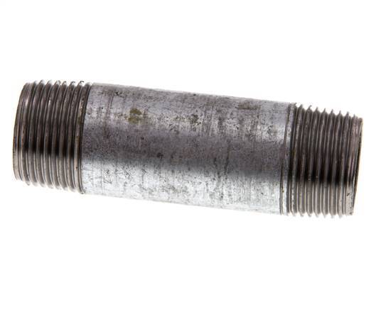 R 3/4'' Zinc plated Steel Double Pipe Nipple 50 Bar DIN 2982 - 80mm [5 Pieces]