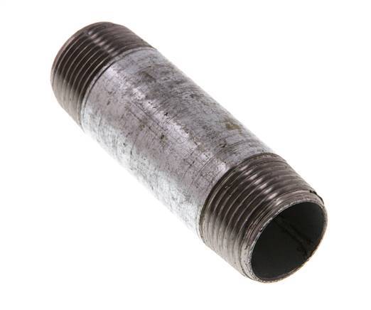 R 3/4'' Zinc plated Steel Double Pipe Nipple 50 Bar DIN 2982 - 80mm [5 Pieces]