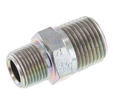 3/8'' NPT x 1/2'' NPT Zinc plated Steel Double Nipple 210 Bar - Hydraulic