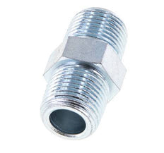 3/8'' NPT Zinc plated Steel Double Nipple 210 Bar - Hydraulic [2 Pieces]