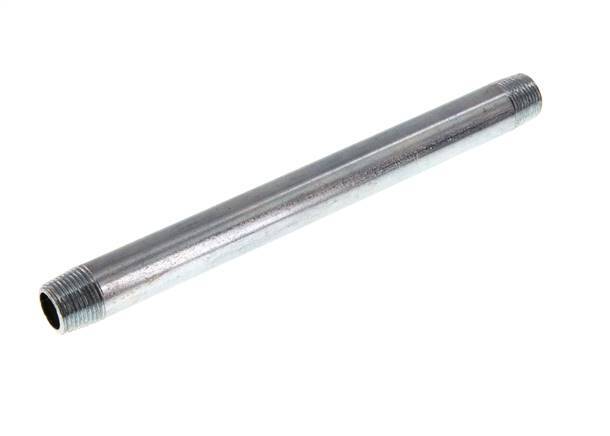 R 3/8'' Zinc plated Steel Double Pipe Nipple 50 Bar DIN 2982 - 180mm [2 Pieces]