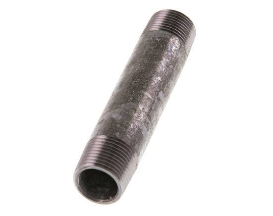 R 3/8'' Zinc plated Steel Double Pipe Nipple 50 Bar DIN 2982 - 80mm [2 Pieces]