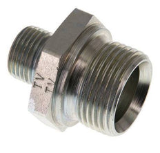 G 1'' x G 1/2'' Zinc plated Steel Double Nipple 345 Bar - Hydraulic