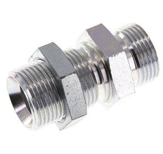 G 1'' Zinc plated Steel Bulkhead Double nipple 225 Bar - Hydraulic