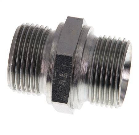 G 1'' Zinc plated Steel Double Nipple 345 Bar - Hydraulic