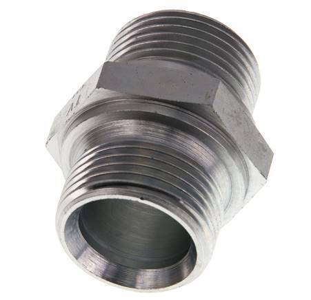 G 1'' Zinc plated Steel Double Nipple 345 Bar - Hydraulic