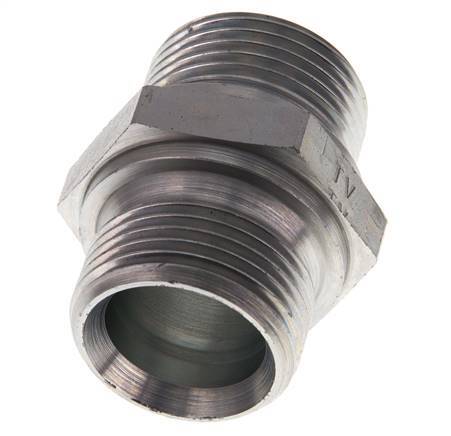 G 1'' Zinc plated Steel Double Nipple 345 Bar - Hydraulic