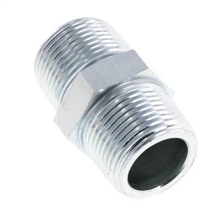 1'' NPT Zinc plated Steel Double Nipple 140 Bar - Hydraulic