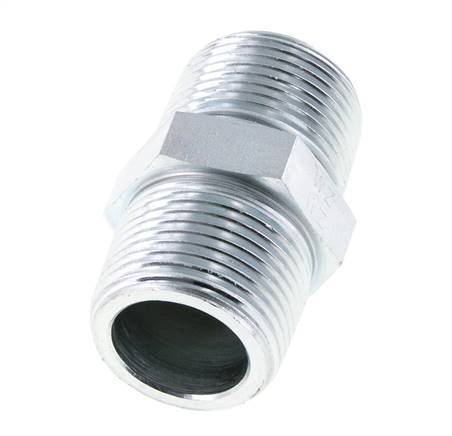 1'' NPT Zinc plated Steel Double Nipple 140 Bar - Hydraulic