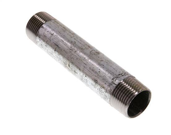 R 1'' Zinc plated Steel Double Pipe Nipple 50 Bar DIN 2982 - 150mm [2 Pieces]