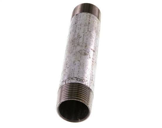 R 1'' Zinc plated Steel Double Pipe Nipple 50 Bar DIN 2982 - 150mm [2 Pieces]