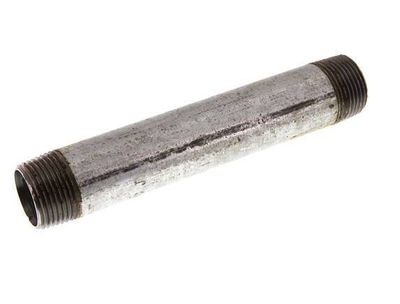 R 1'' Zinc plated Steel Double Pipe Nipple 50 Bar DIN 2982 - 180mm [2 Pieces]