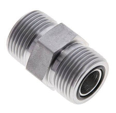 UNS 1''-14 Zinc plated Steel Double Nipple ORFS 400 Bar - Hydraulic