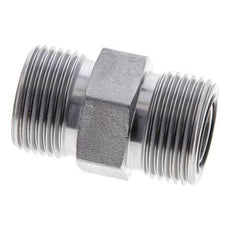 UNS 1''-14 Zinc plated Steel Double Nipple ORFS 400 Bar - Hydraulic