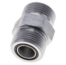 UN 1-3/16''-12 Zinc plated Steel Double Nipple ORFS 400 Bar - Hydraulic