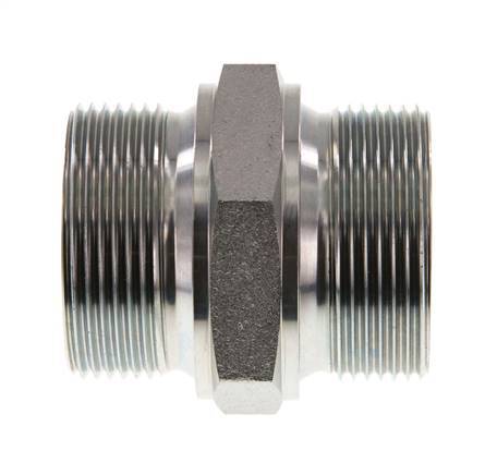 G 1 1/2'' Zinc plated Steel Double Nipple 315 Bar - Hydraulic