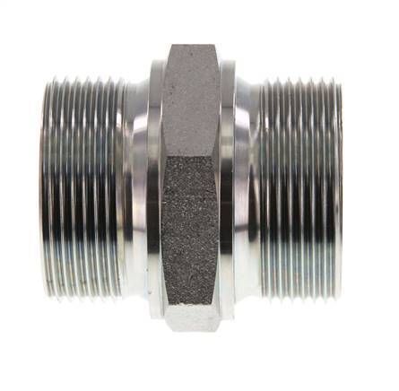 G 1 1/2'' Zinc plated Steel Double Nipple 315 Bar - Hydraulic