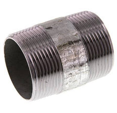 R 1 1/2'' Zinc plated Steel Double Pipe Nipple 50 Bar DIN 2982 - 60mm [2 Pieces]