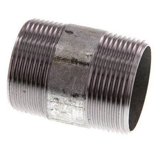 R 1 1/2'' Zinc plated Steel Double Pipe Nipple 50 Bar DIN 2982 - 60mm [2 Pieces]