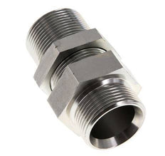 G 1 1/4'' Zinc plated Steel Bulkhead Double nipple 190 Bar - Hydraulic