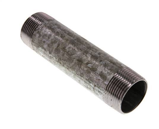 R 1 1/4'' Zinc plated Steel Double Pipe Nipple 50 Bar DIN 2982 - 150mm [2 Pieces]