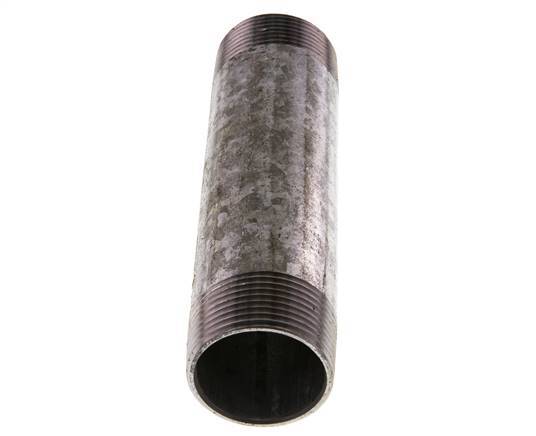 R 1 1/4'' Zinc plated Steel Double Pipe Nipple 50 Bar DIN 2982 - 150mm [2 Pieces]