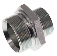 G 2'' x G 1 1/2'' Zinc plated Steel Double Nipple 160 Bar - Hydraulic