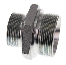 G 2'' x G 1 1/2'' Zinc plated Steel Double Nipple 160 Bar - Hydraulic