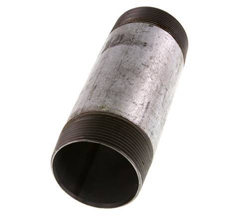 R 2'' Zinc plated Steel Double Pipe Nipple 50 Bar DIN 2982 - 150mm