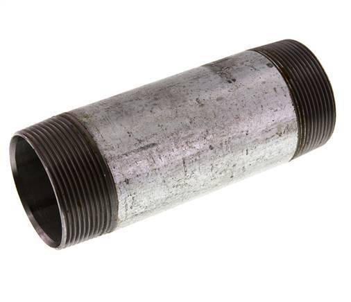 R 2'' Zinc plated Steel Double Pipe Nipple 50 Bar DIN 2982 - 150mm