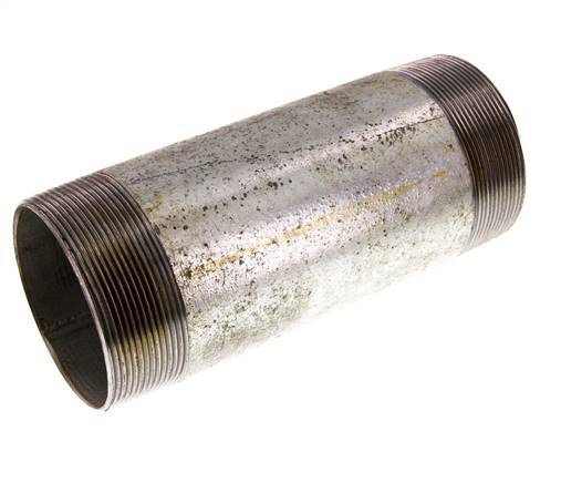 R 3'' Zinc plated Steel Double Pipe Nipple 50 Bar DIN 2982 - 200mm