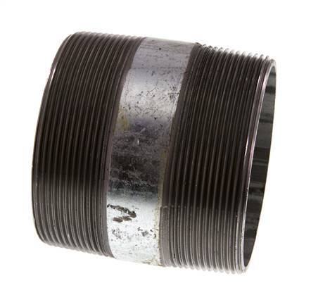 R 3'' Zinc plated Steel Double Pipe Nipple 50 Bar DIN 2982 - 80mm