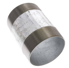 R 4'' Zinc plated Steel Double Pipe Nipple 50 Bar DIN 2982 - 150mm