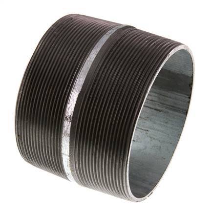 R 4'' Zinc plated Steel Double Pipe Nipple 50 Bar DIN 2982 - 80mm