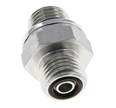 UNF 9/16''-18 x G 1/4'' Zinc plated Steel Double Nipple ORFS 630 Bar - Hydraulic