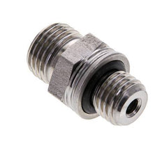 UNF 9/16''-18 x M12x1.5 Zinc plated Steel Double Nipple ORFS 630 Bar - Hydraulic