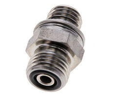 UNF 9/16''-18 x M12x1.5 Zinc plated Steel Double Nipple ORFS 630 Bar - Hydraulic