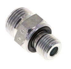 UN 11/16''-16 x G 1/4'' Zinc plated Steel Double Nipple ORFS 630 Bar - Hydraulic