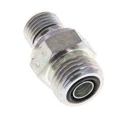 UN 11/16''-16 x G 1/4'' Zinc plated Steel Double Nipple ORFS 630 Bar - Hydraulic