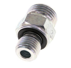 UN 11/16''-16 x G 1/4'' Zinc plated Steel Double Nipple ORFS 630 Bar - Hydraulic